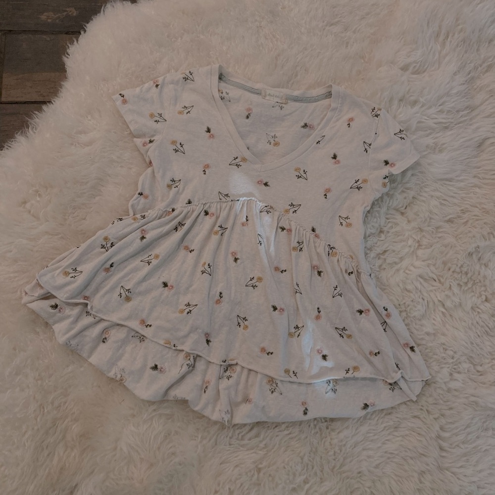 Altar’d State Embroidered Peplum Top